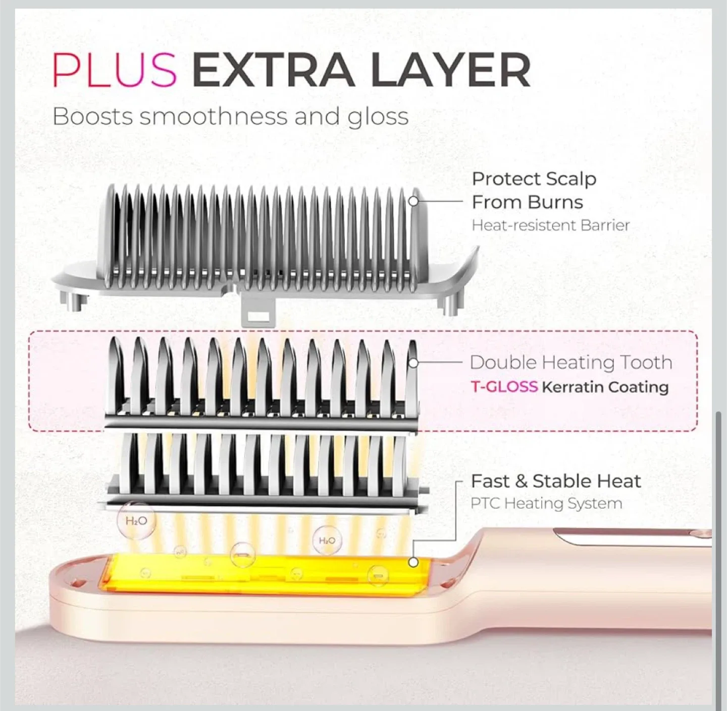 TYMO Ring Hair Straightening Comb image indicator(4)