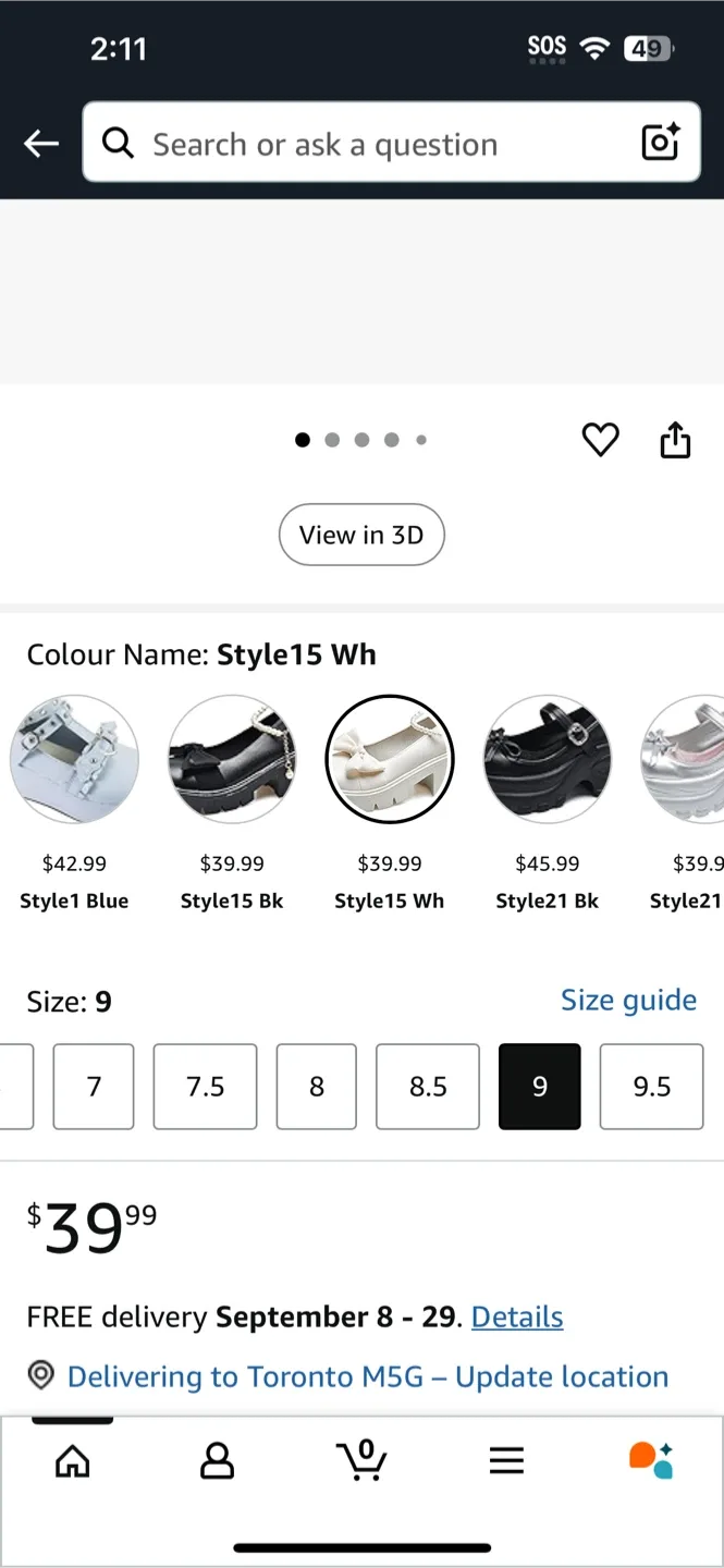 Cream Platform Loafers with Bow & Pearl Detail image indicator(9)