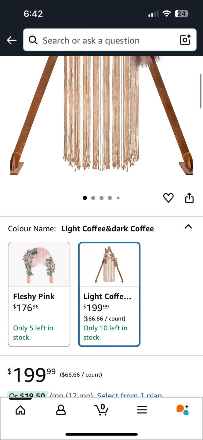 Lisuun Wedding Arch Flowers - Light Coffee & Dark Coffee image indicator(4)