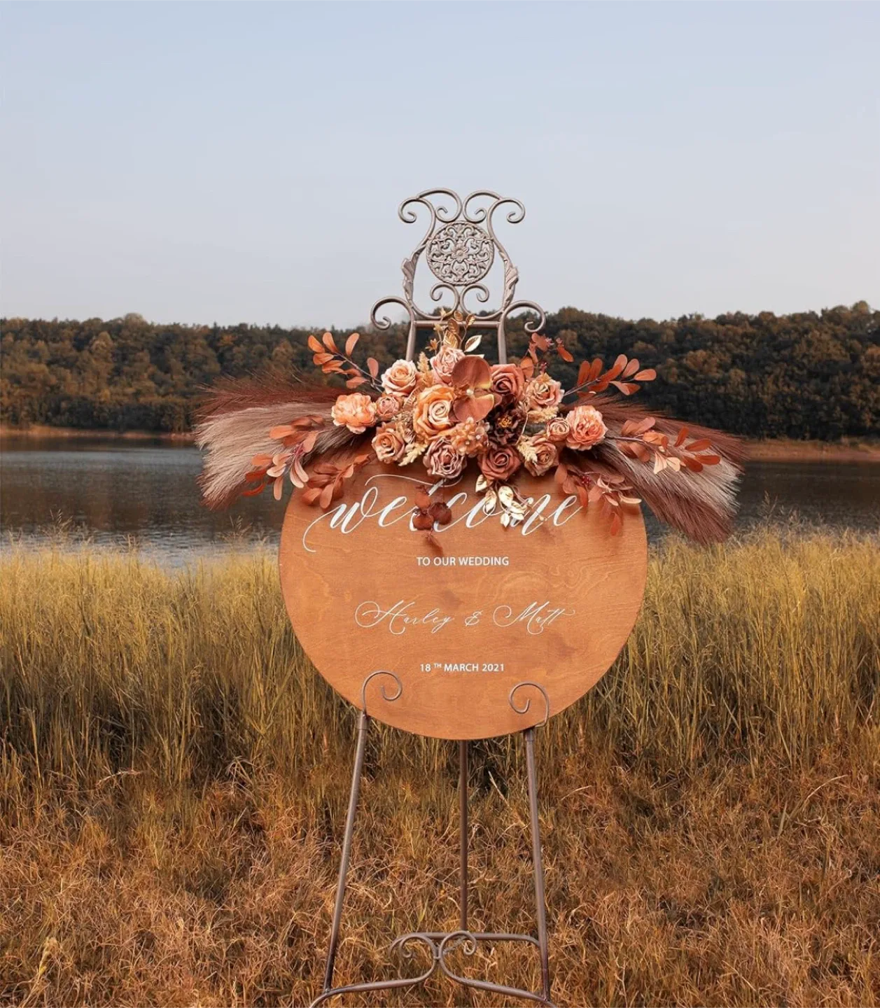 Lisuun Wedding Arch Flowers - Light Coffee & Dark Coffee image indicator(3)