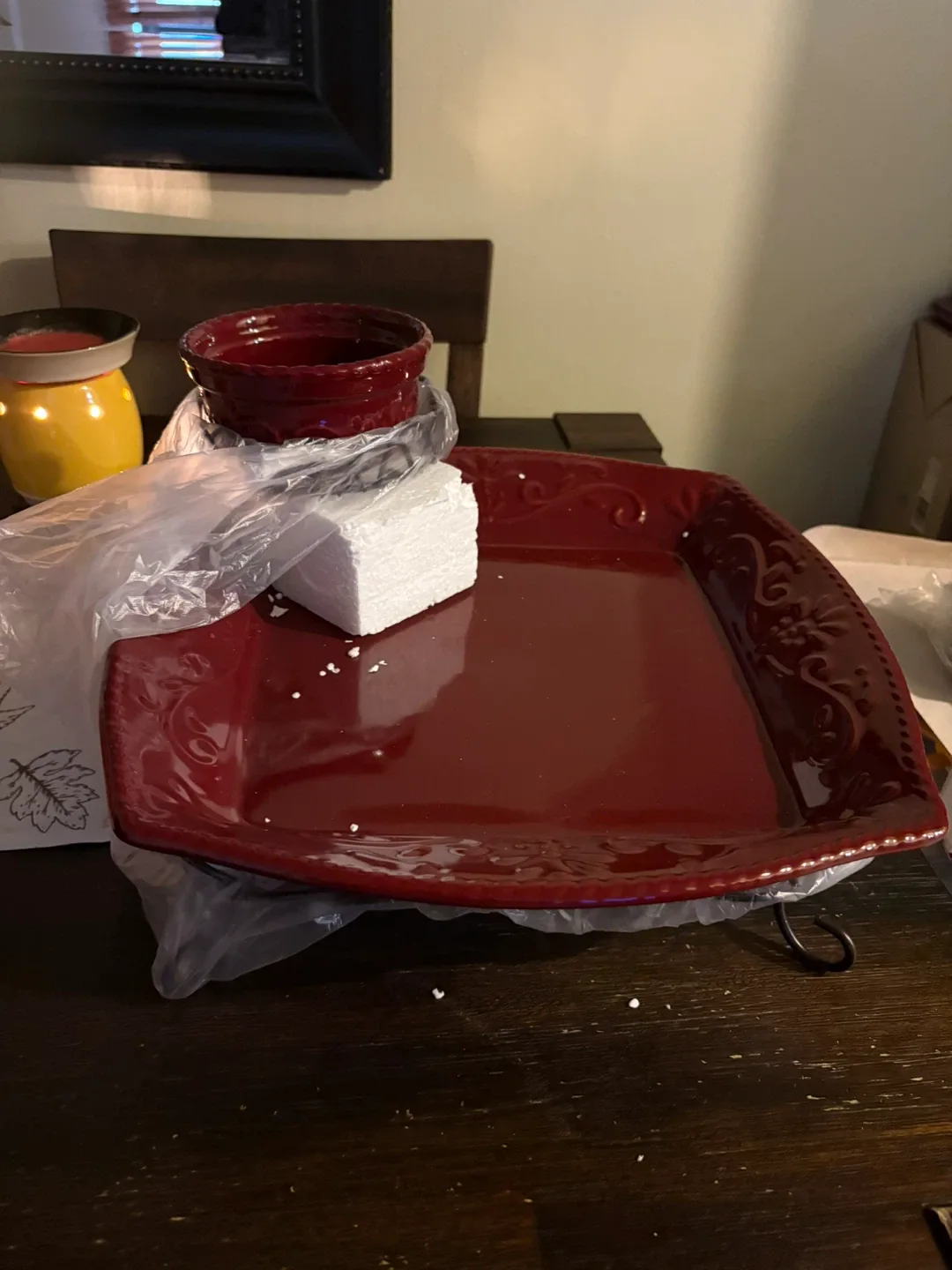 Red Serving Dish with Bowl image indicator(2)