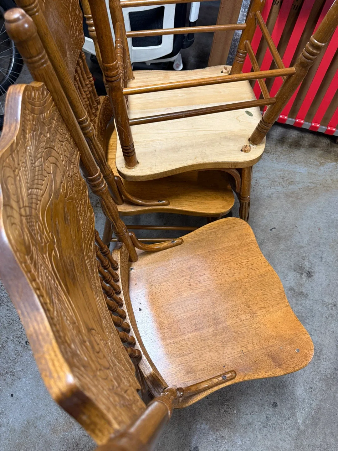 Vintage Wooden Dining Chairs (Set of 3) image indicator(4)