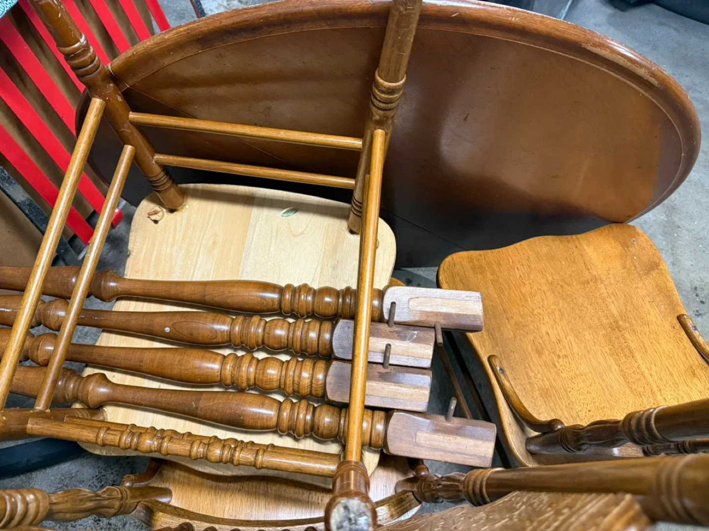 Vintage Wooden Dining Chairs (Set of 3) image indicator(8)