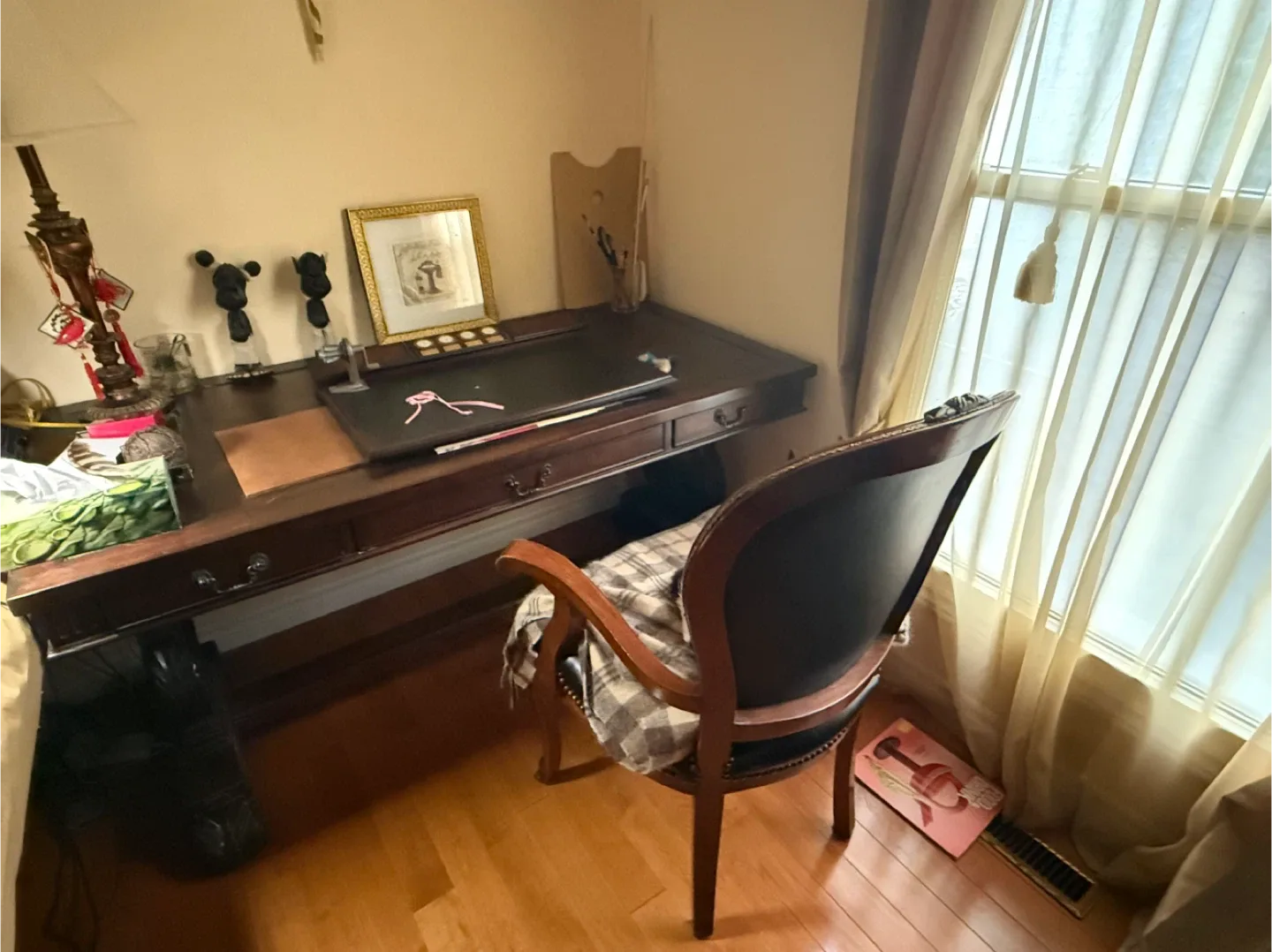 Antique Writing Desk & Chair Set thumbnail