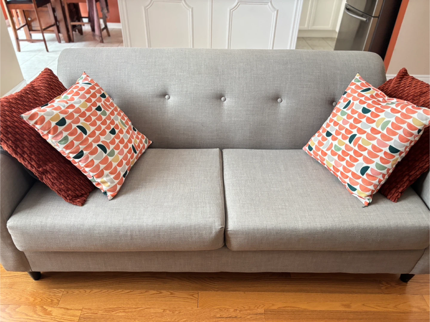Light Grey Loveseat Sofa - photo 4