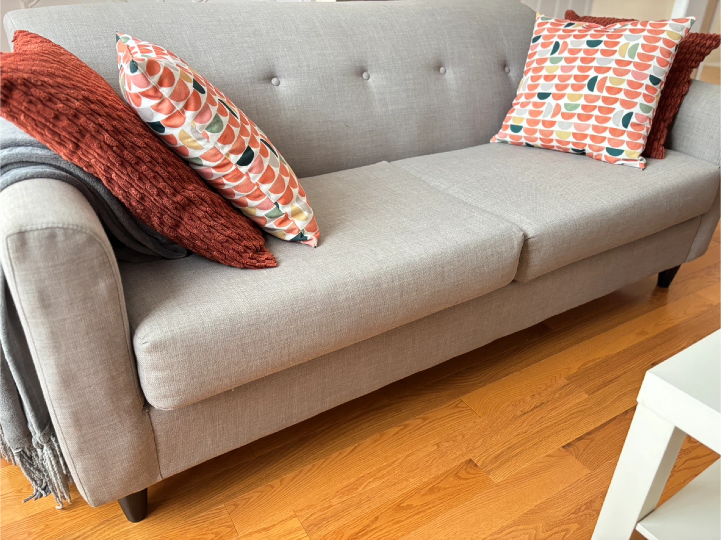 Light Grey Loveseat Sofa - photo 3