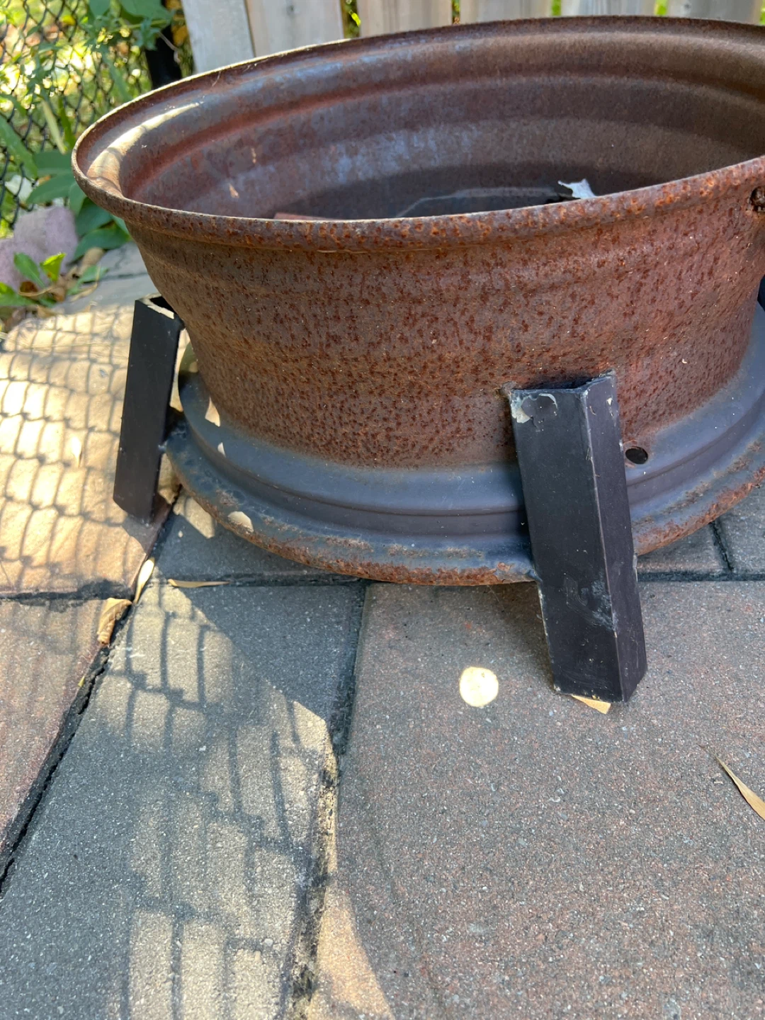 Rustic Fire Pit - Upcycled Wheel Rim
