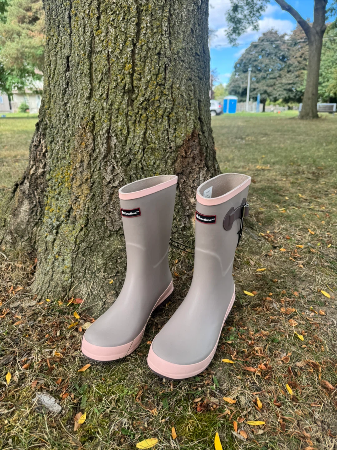 New Canadian Tire Grey Rain Boots - Size 9 - photo 3