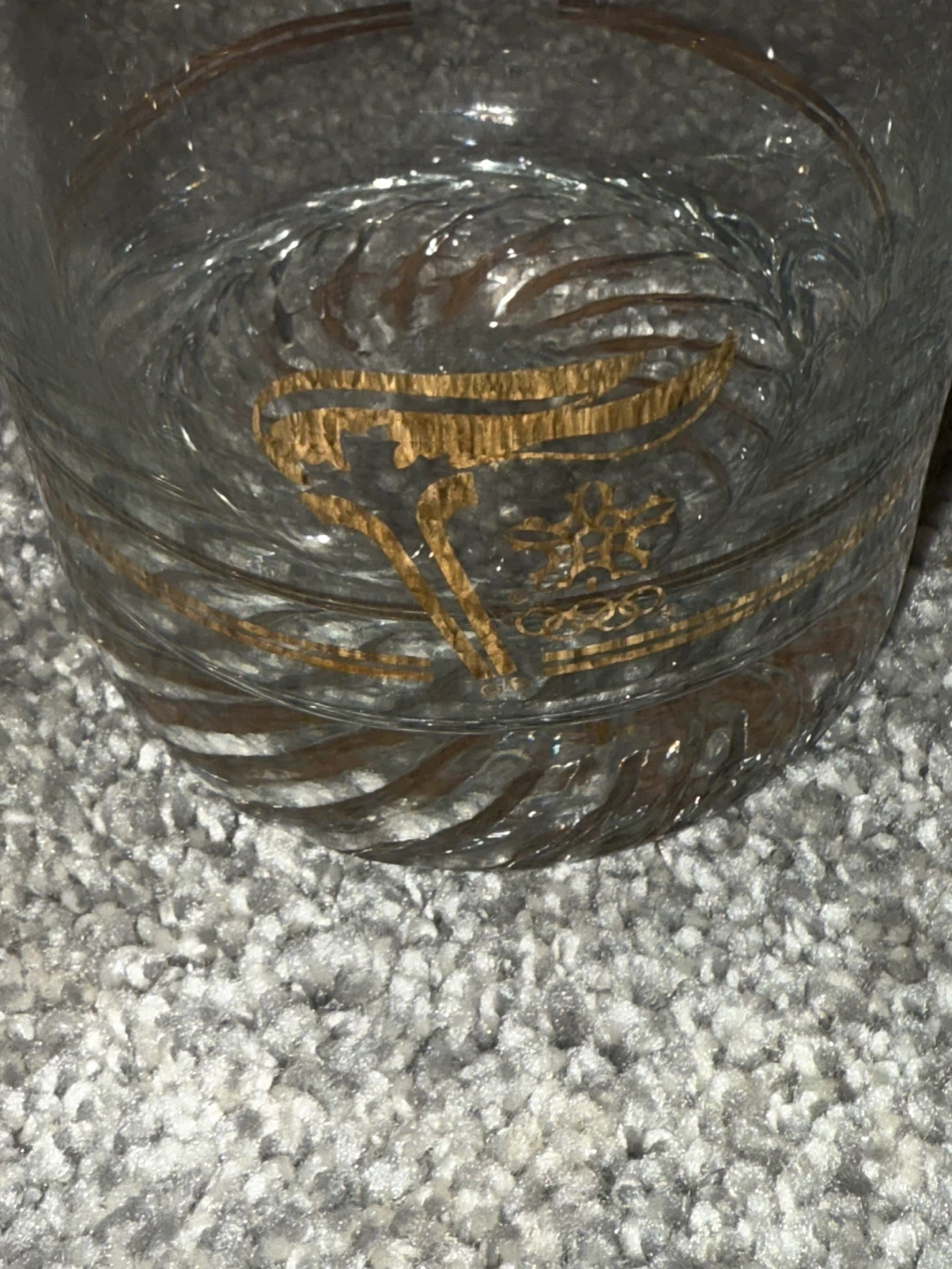 Set of Vintage Calgary Olympics Glasses 22k gold rimmed - photo 4