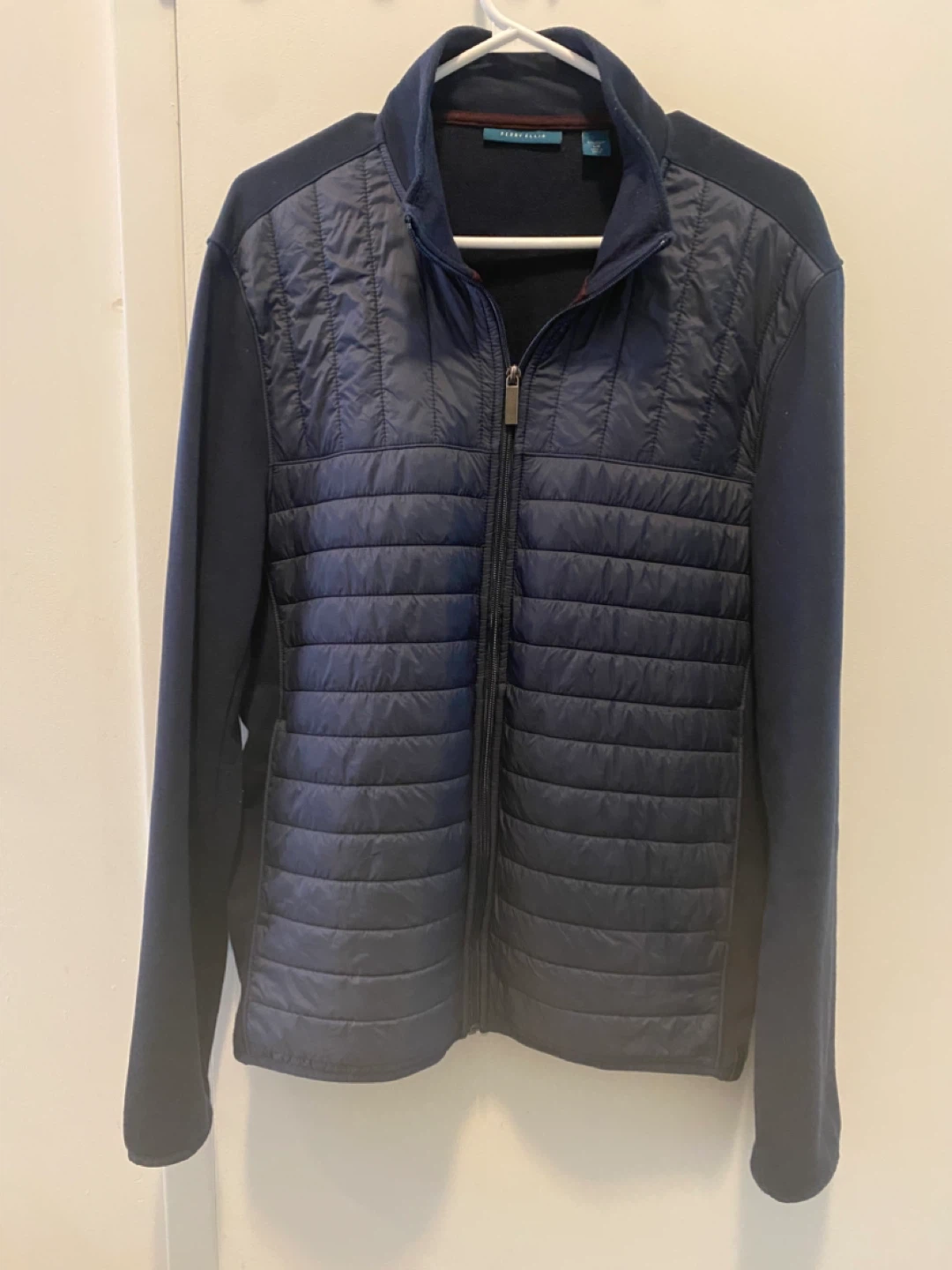 Perry Ellis Navy Blue Padded Jacket - Large