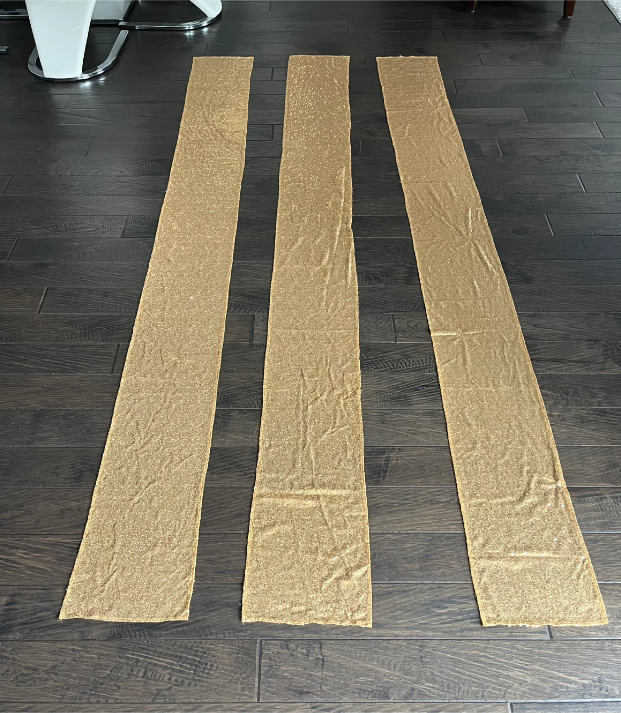 3 Gold Sequin Table Runners $5 Each