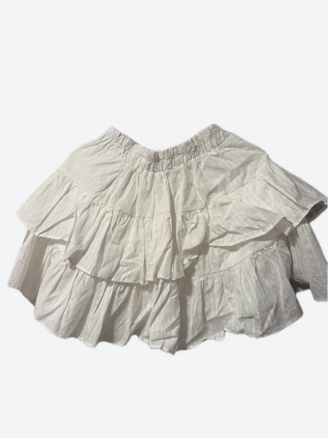White Ruffled Mini Skirt thumbnail