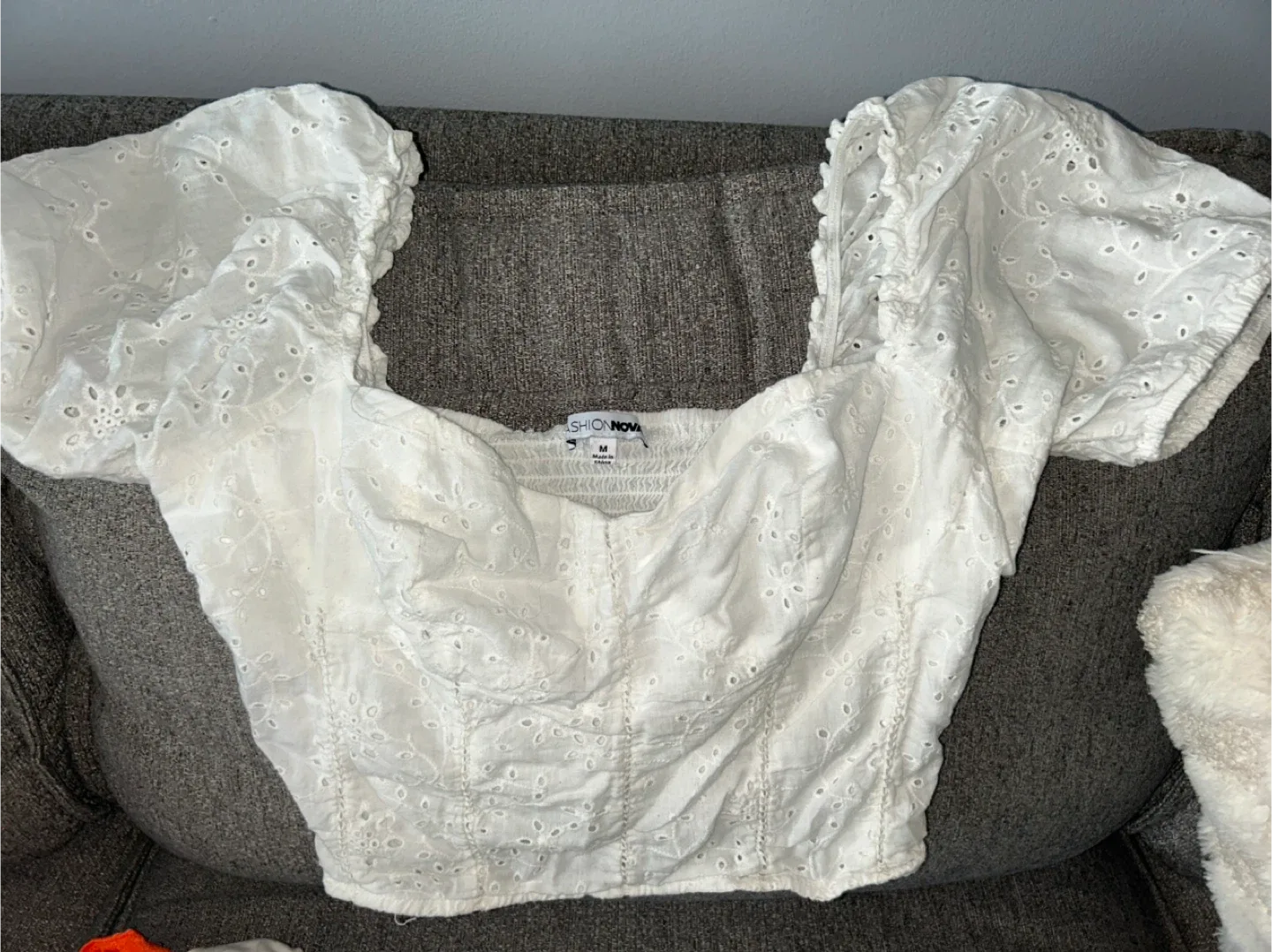 3  Puff Sleeve Tops - Size M thumbnail