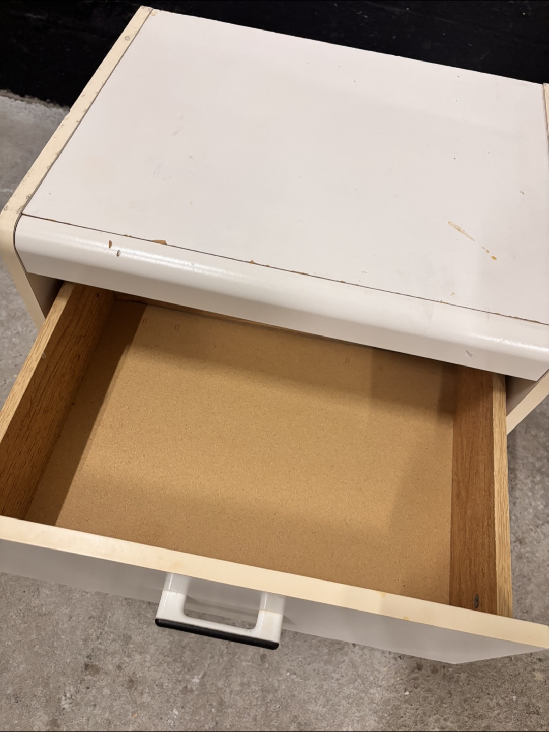 White Bedside Table with Two Drawers - photo 3