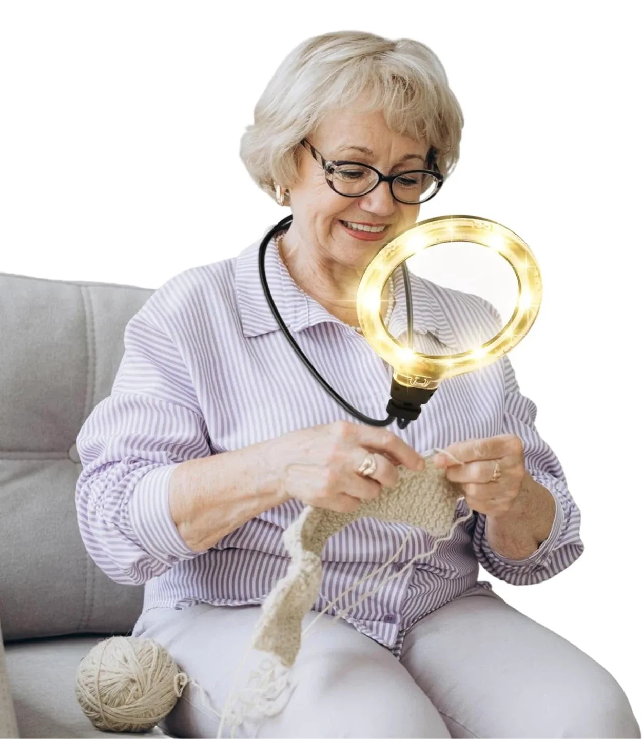 Neck Reading Light Magnifier - 5.6 inch thumbnail
