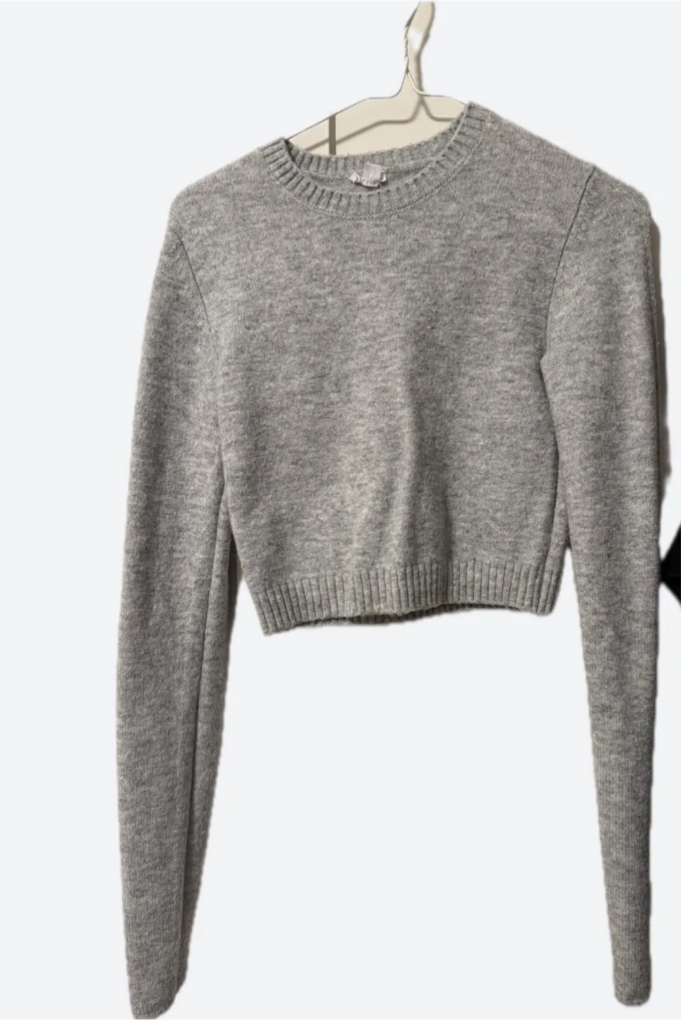 Garage Grey Knit Cropped Sweater - XS thumbnail