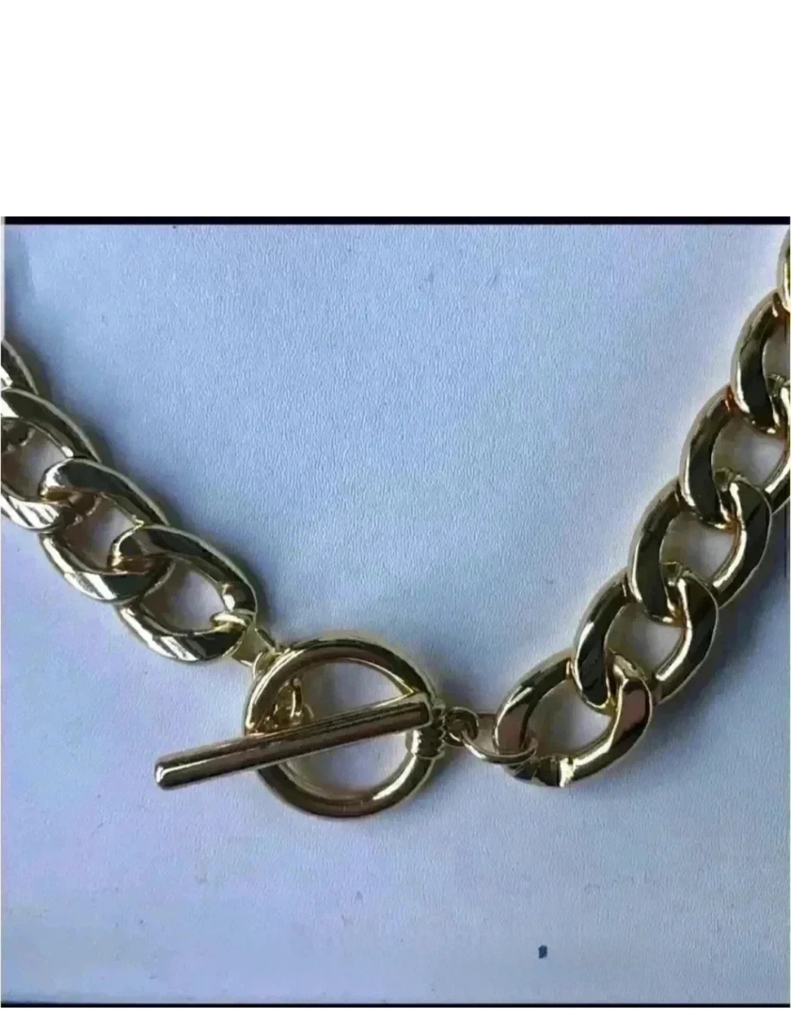 Gold-tone Chain Link Necklace - photo 3