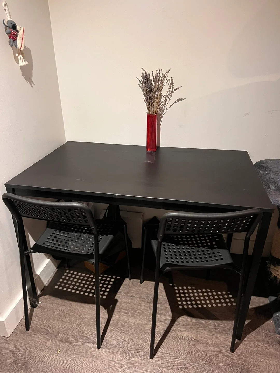 IKEA Table and Chairs Set - Black thumbnail