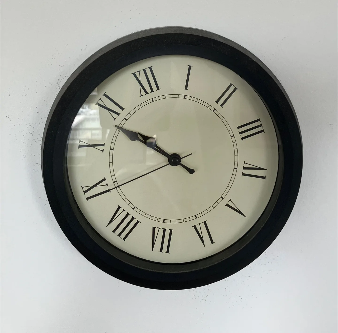 IKEA Nuffra Wall Clock - Black, 9 3/4" image indicator(2)