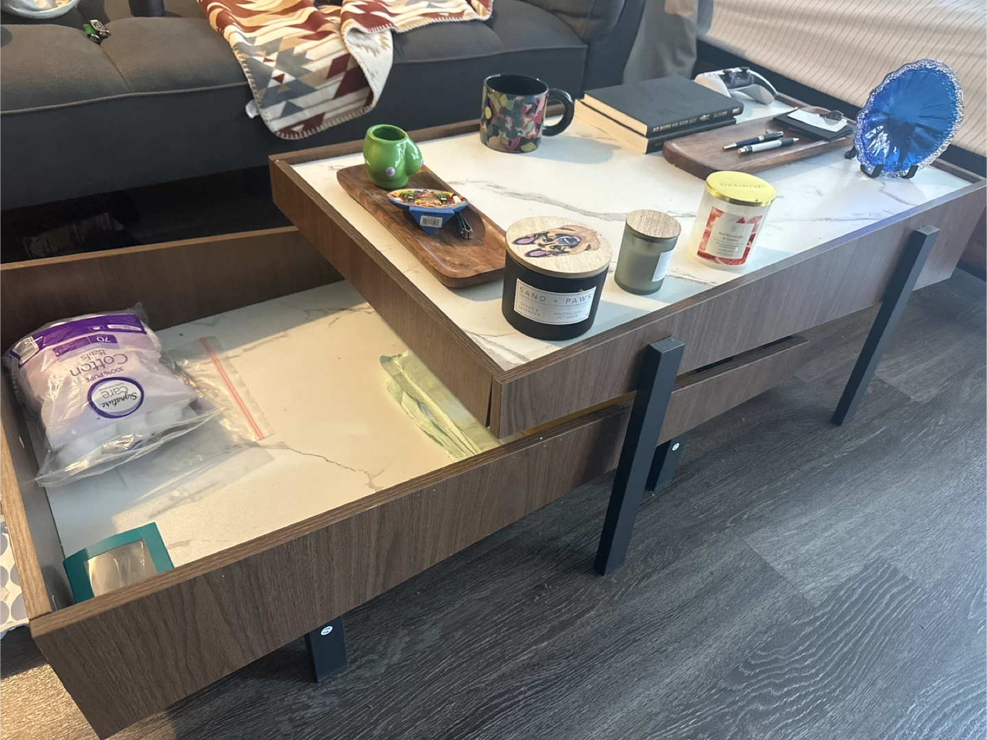 Coffee Table with Marble Top - photo 2