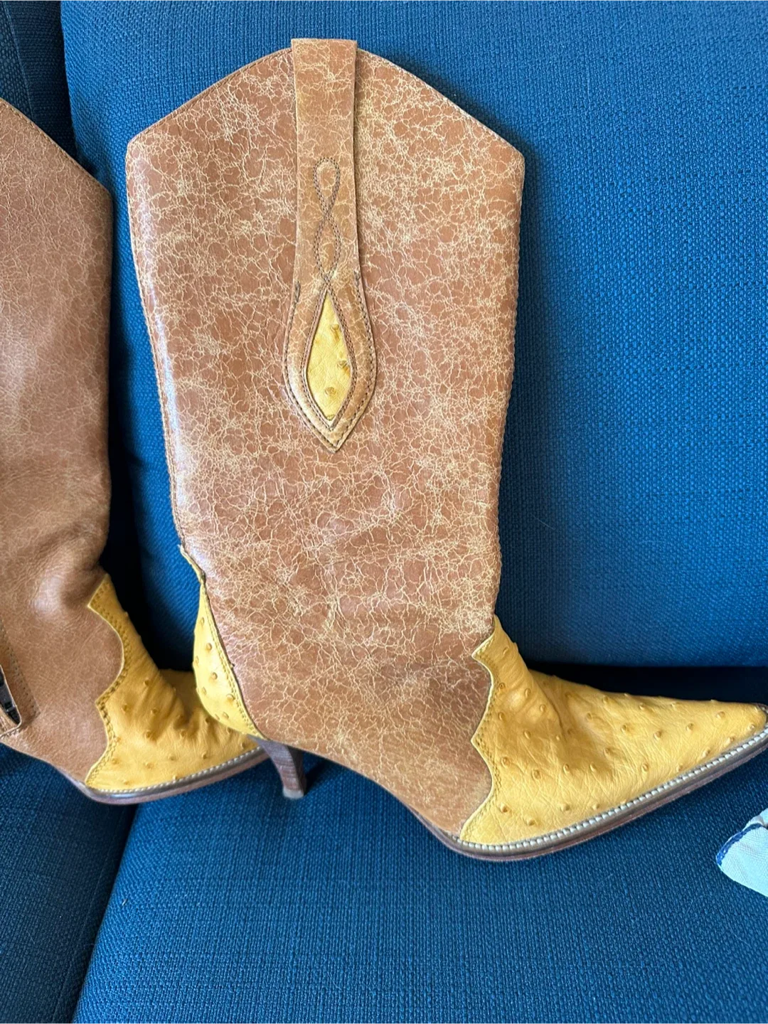 Frida Cuadra Western Boots Size 25 (8) thumbnail