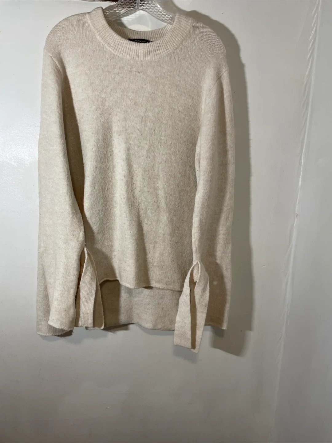 Zara Cream Knit Sweater - Size S thumbnail