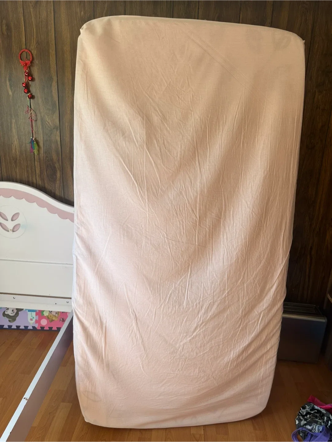 Kids White & Pink Bed Frame with Mattress image indicator(2)