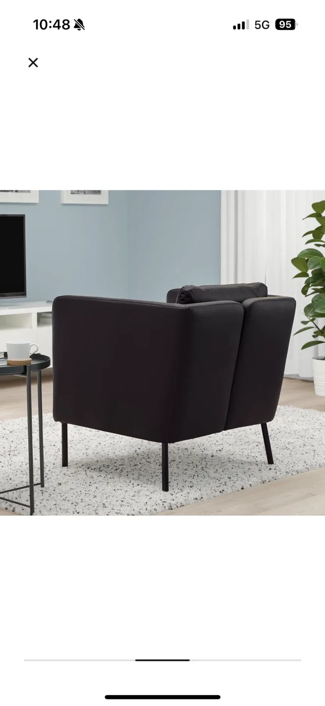 IKEA EKERÖ Armchair in Black image indicator(2)