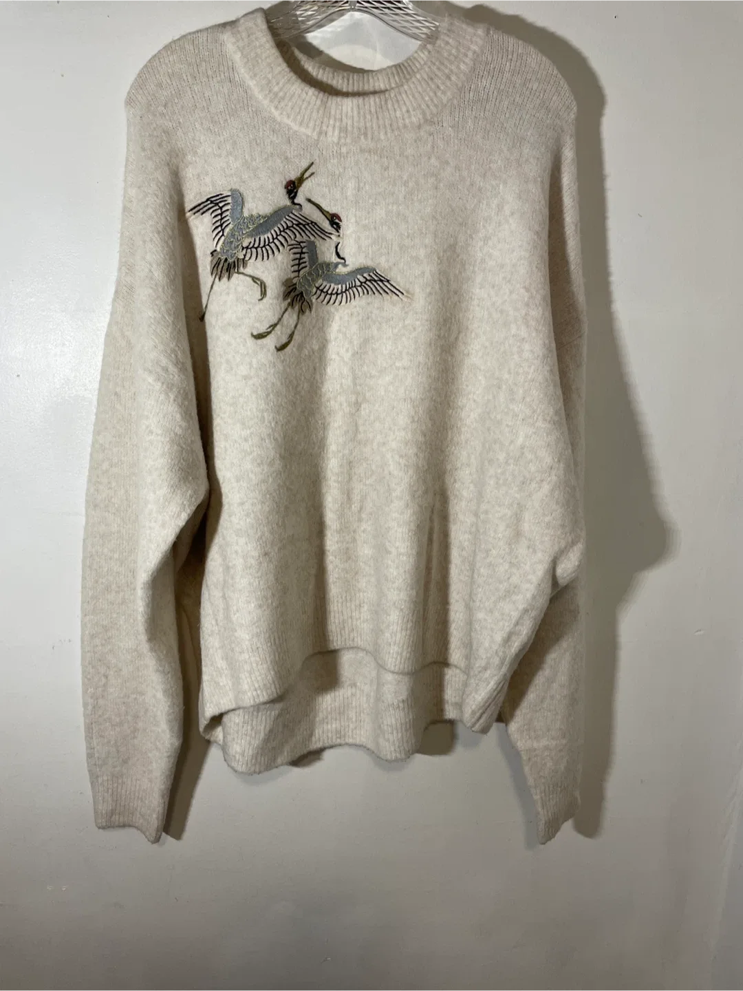 Crane Embroidered Knit Sweater image indicator(2)