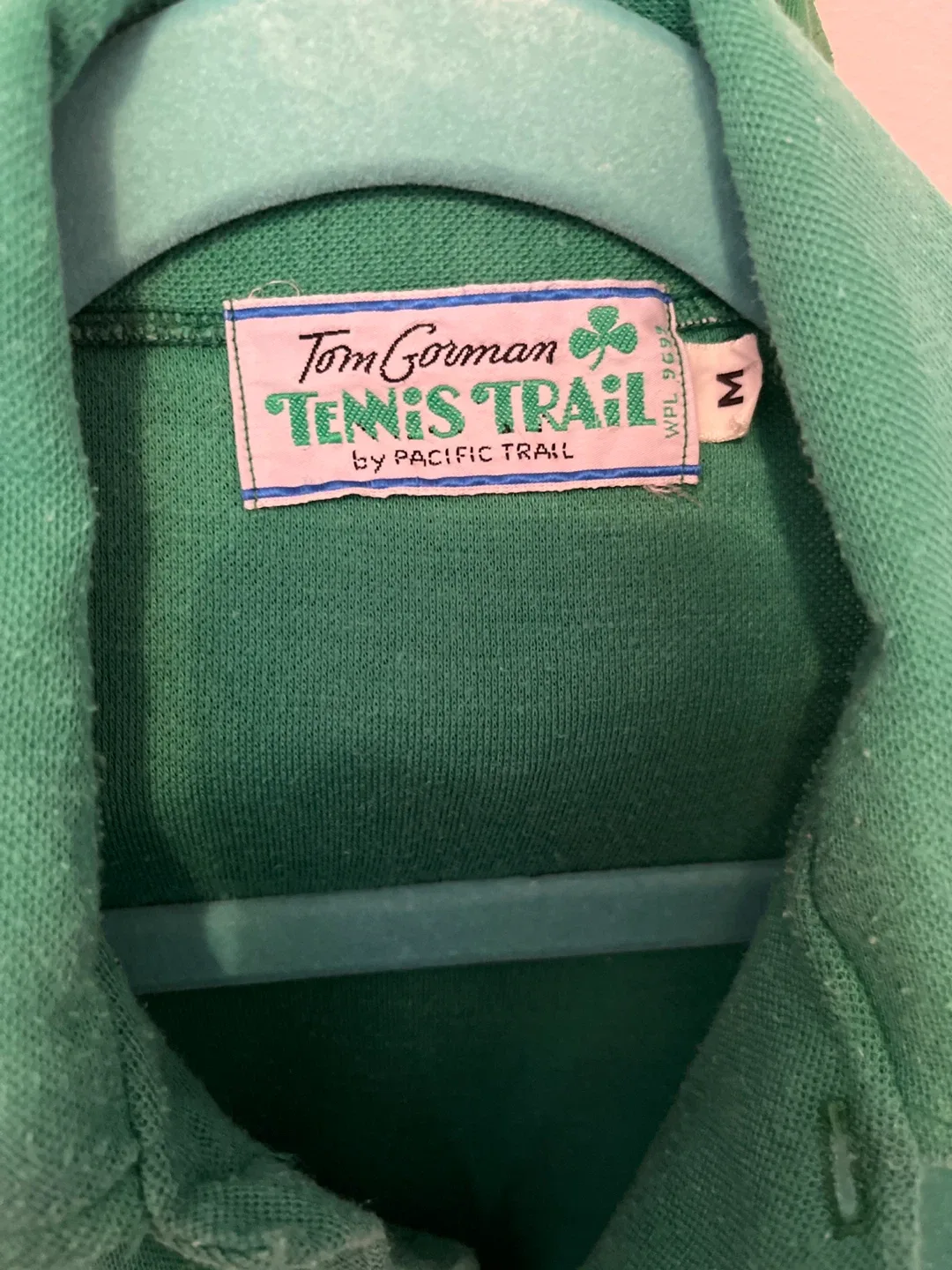 Vintage Tom Gorman Tennis Trail Green Polo Shirt - Size M image indicator(2)