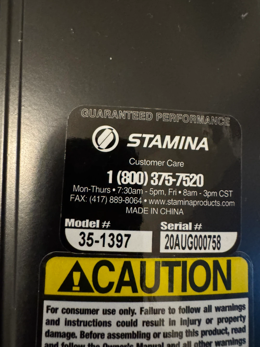 Stamina Rowing Machine Model 35-1397 - photo 2