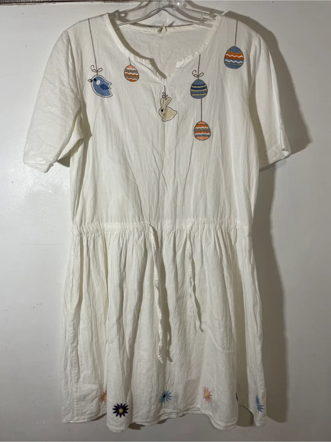 White Embroidered Dress thumbnail