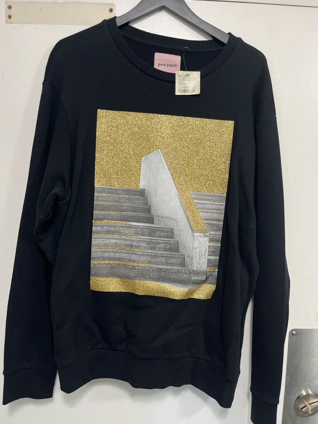Palm Angels Black Crewneck Sweatshirt image indicator(2)