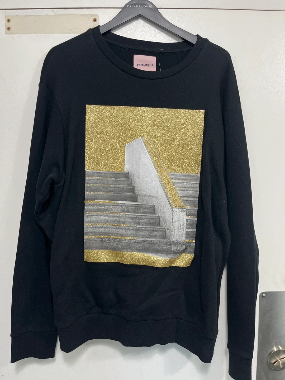 Palm Angels Black Crewneck Sweatshirt thumbnail