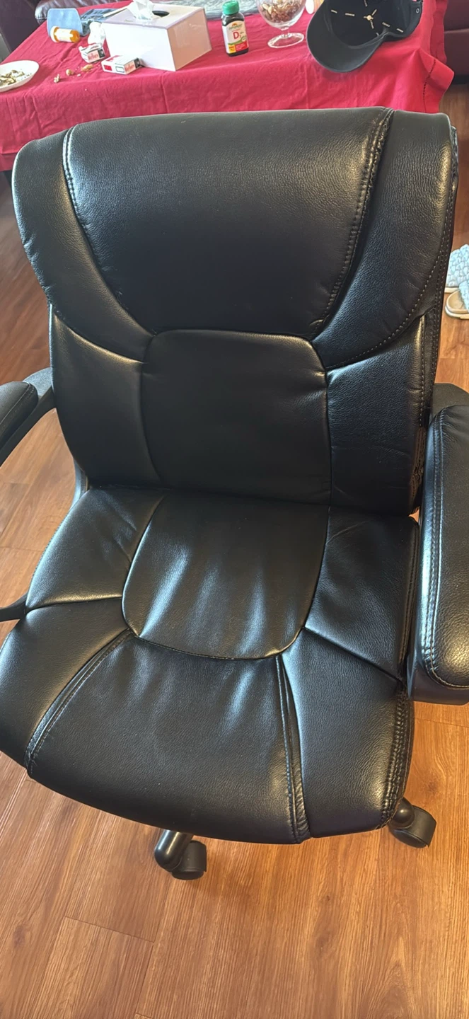 Black Leather Office Chair - photo 3