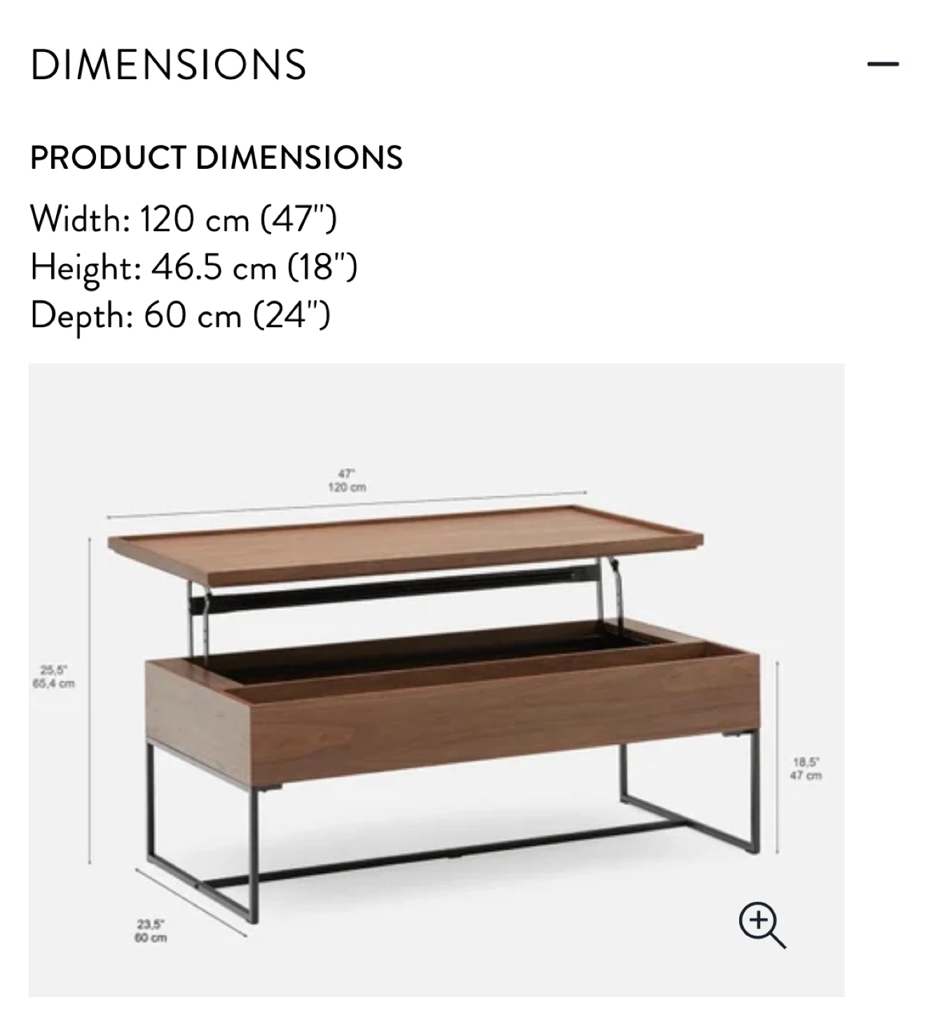 Used Good Condition Structube lift Coffee Table - photo 3