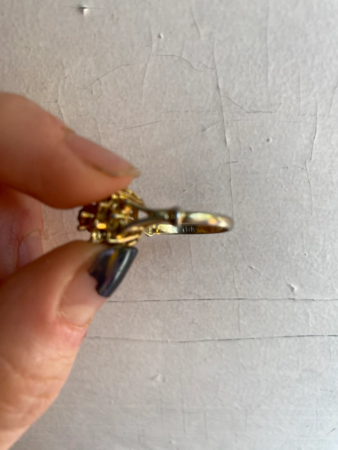 Costume 18K marked ring - photo 2