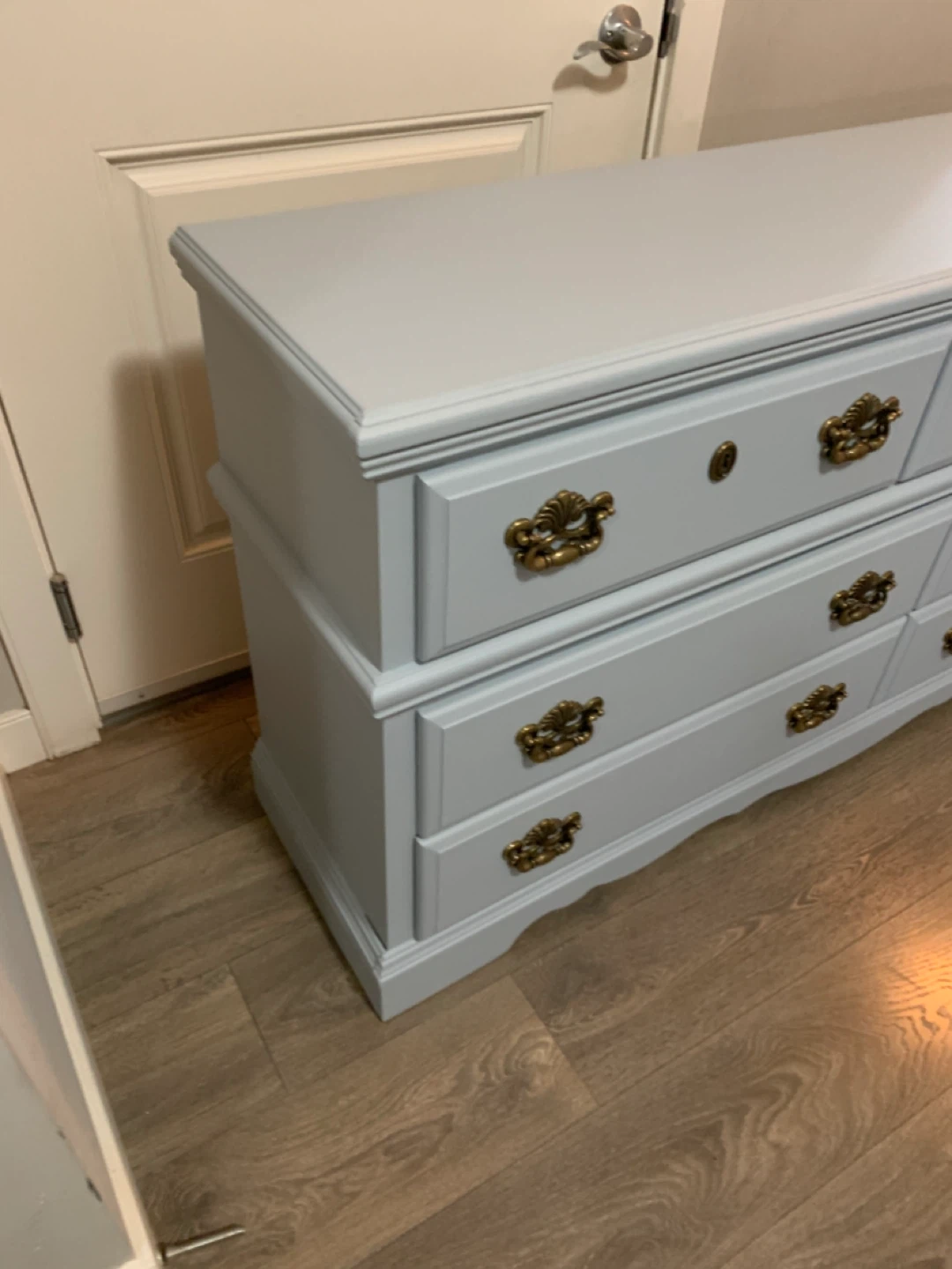 Blue dresser with Antique-Style Handles - photo 2