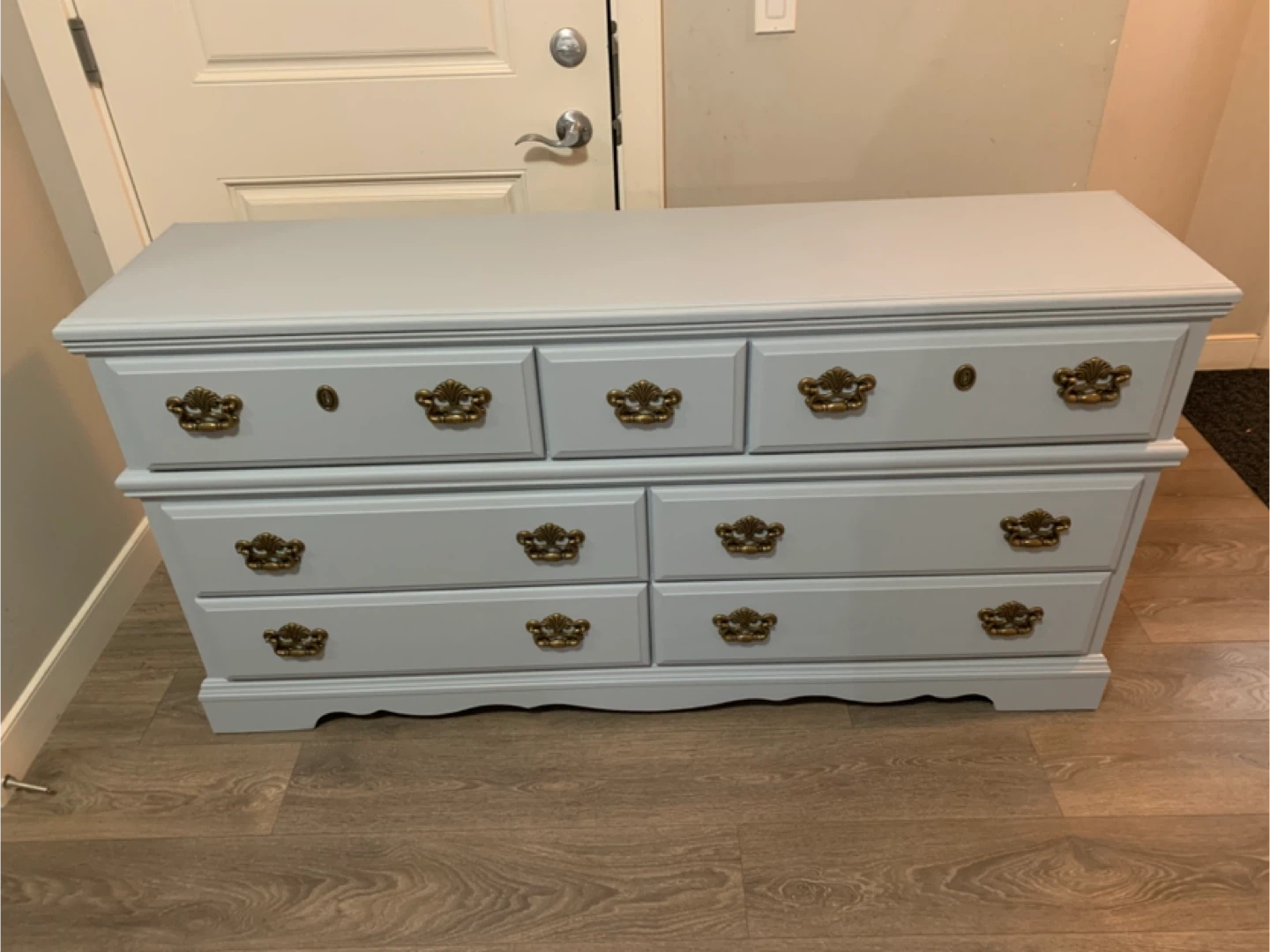Blue dresser with Antique-Style Handles - photo 4