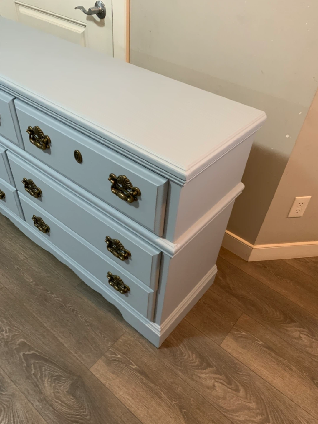 Blue dresser with Antique-Style Handles - photo 3