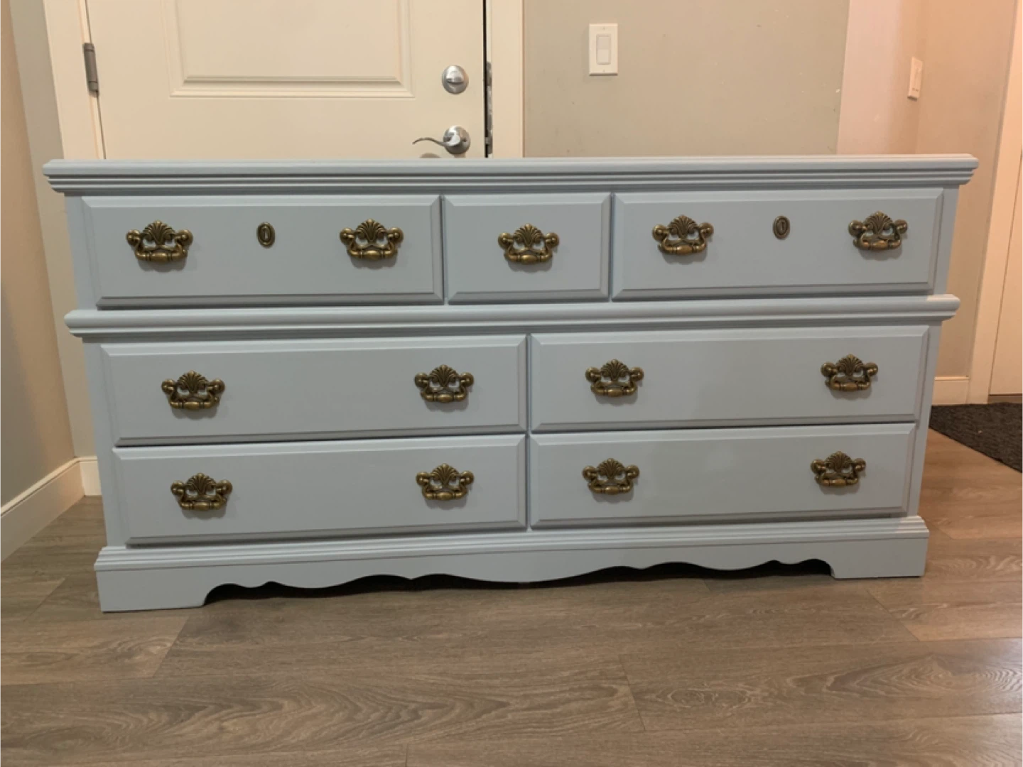 Blue dresser with Antique-Style Handles
