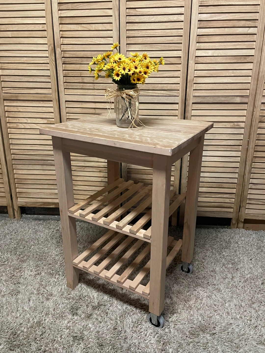 Wooden Kitchen Island Cart - photo 2