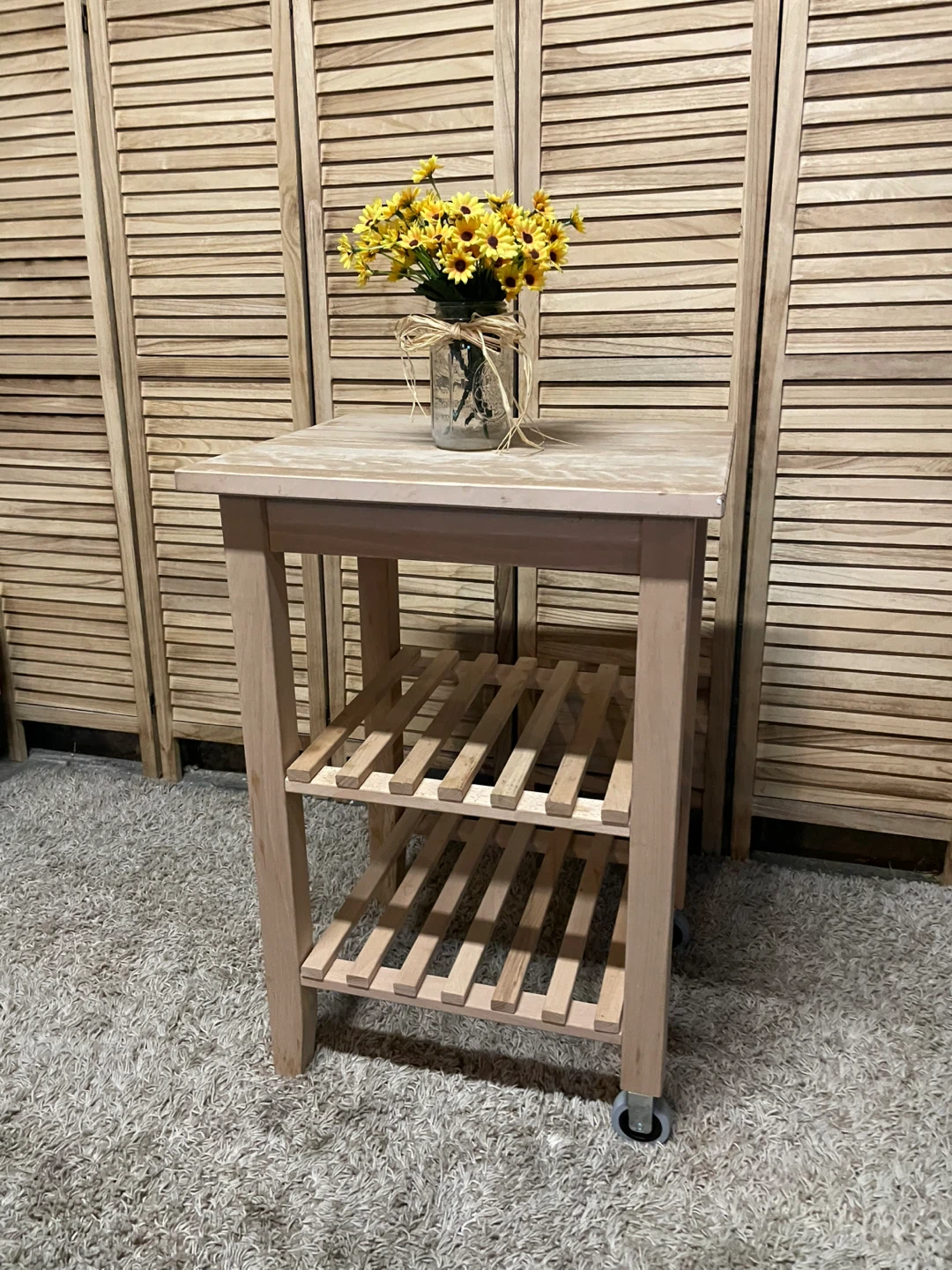 Wooden Kitchen Island Cart