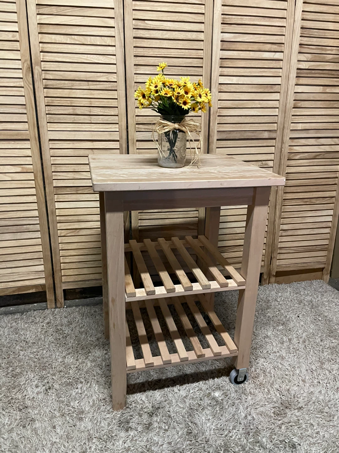 Wooden Kitchen Island Cart - photo 4