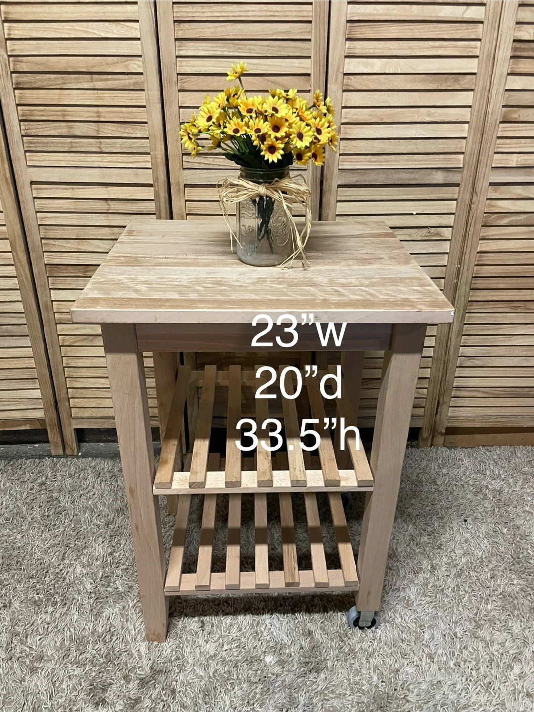 Wooden Kitchen Island Cart - photo 5