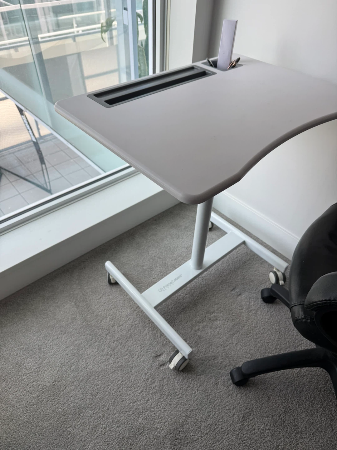 Black Office Chair & Height Adjustable Desk - photo 3