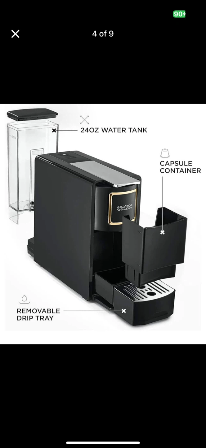 CRUX 19 Bar Espresso Capsule Coffee Maker - photo 4