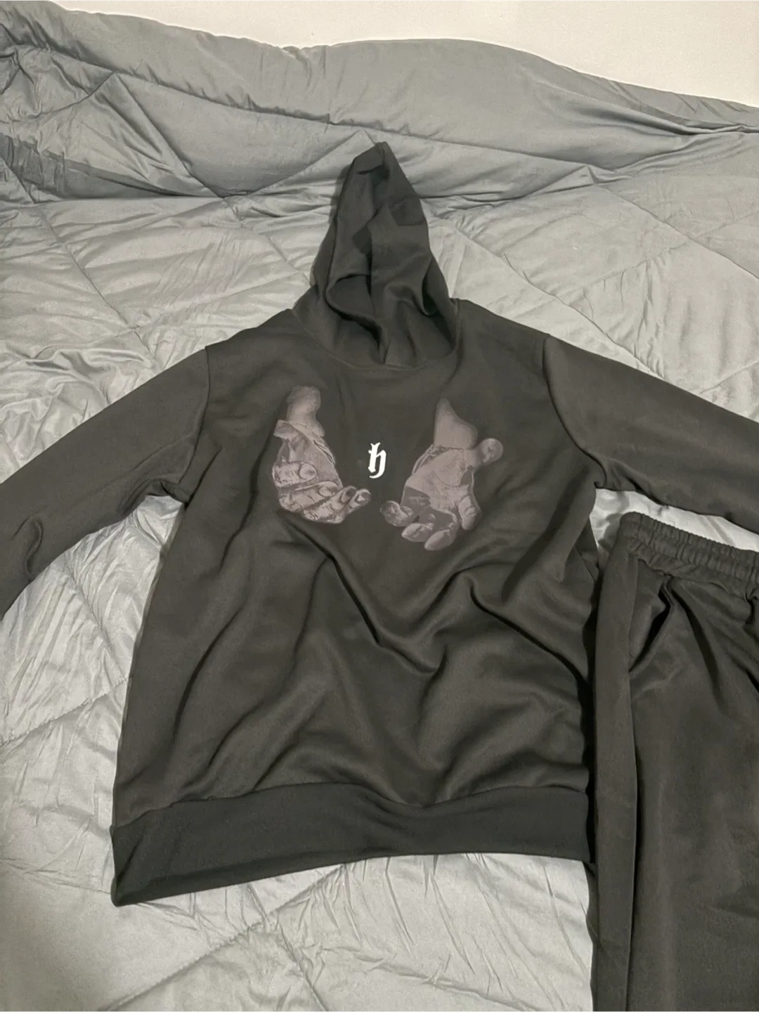 Hoodie and Pants Set - Black thumbnail