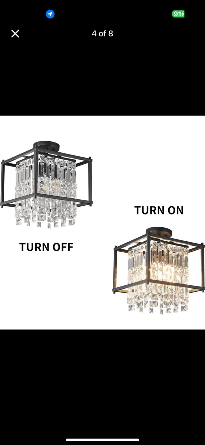 New 4-Light Light Fixture 15.75”  Square Farmhouse Chandelier - photo 4