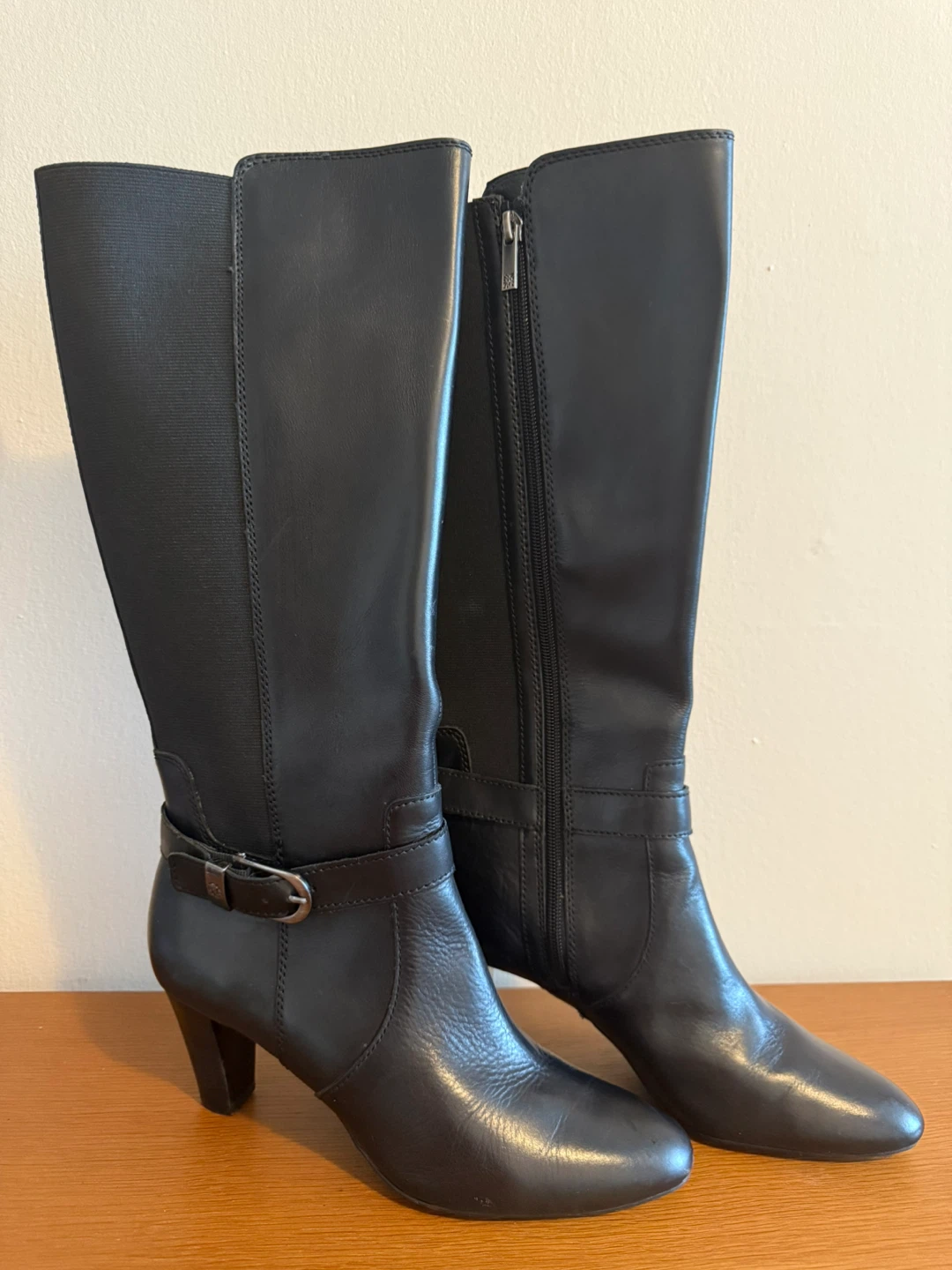 Anne Klein, Leather Knee High Boots